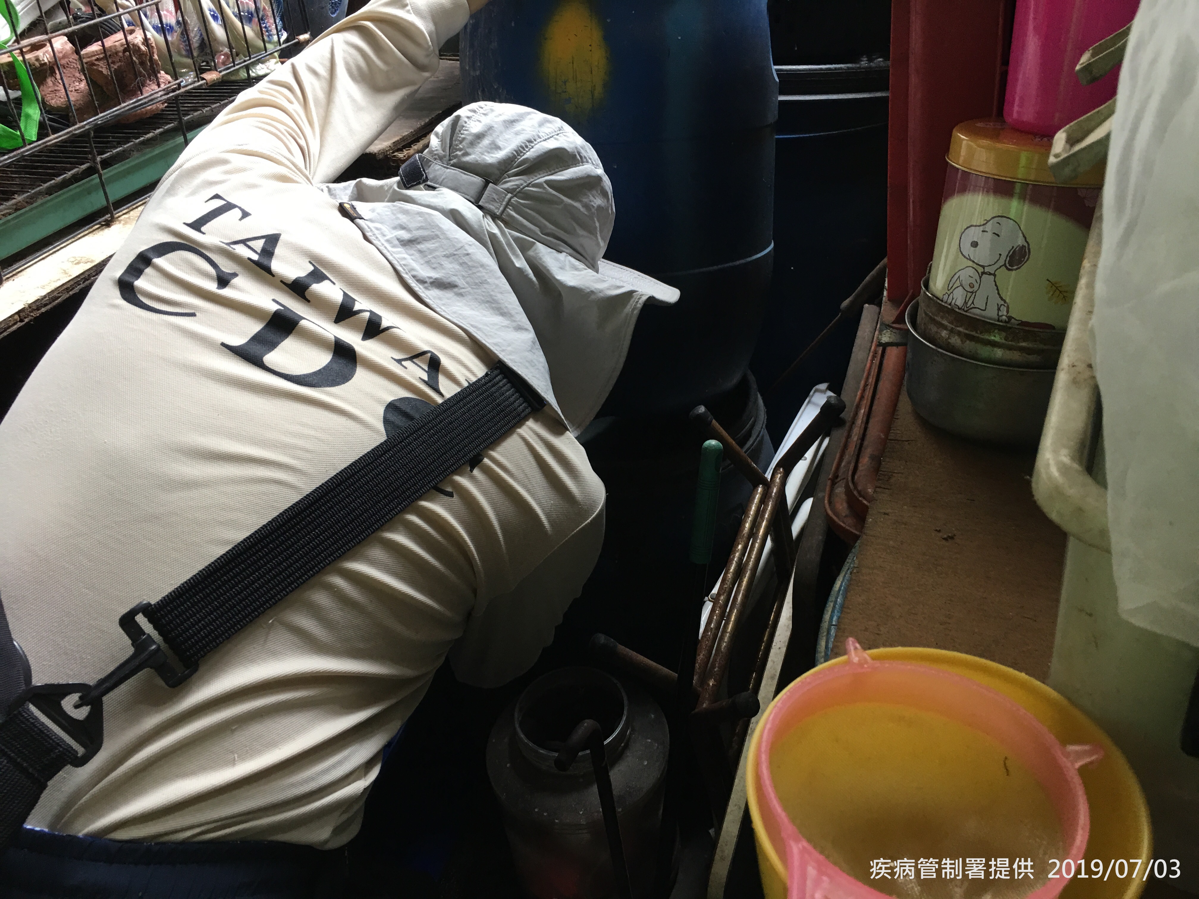 圖1-疾管署防疫人員於台南市執行孳生源查核