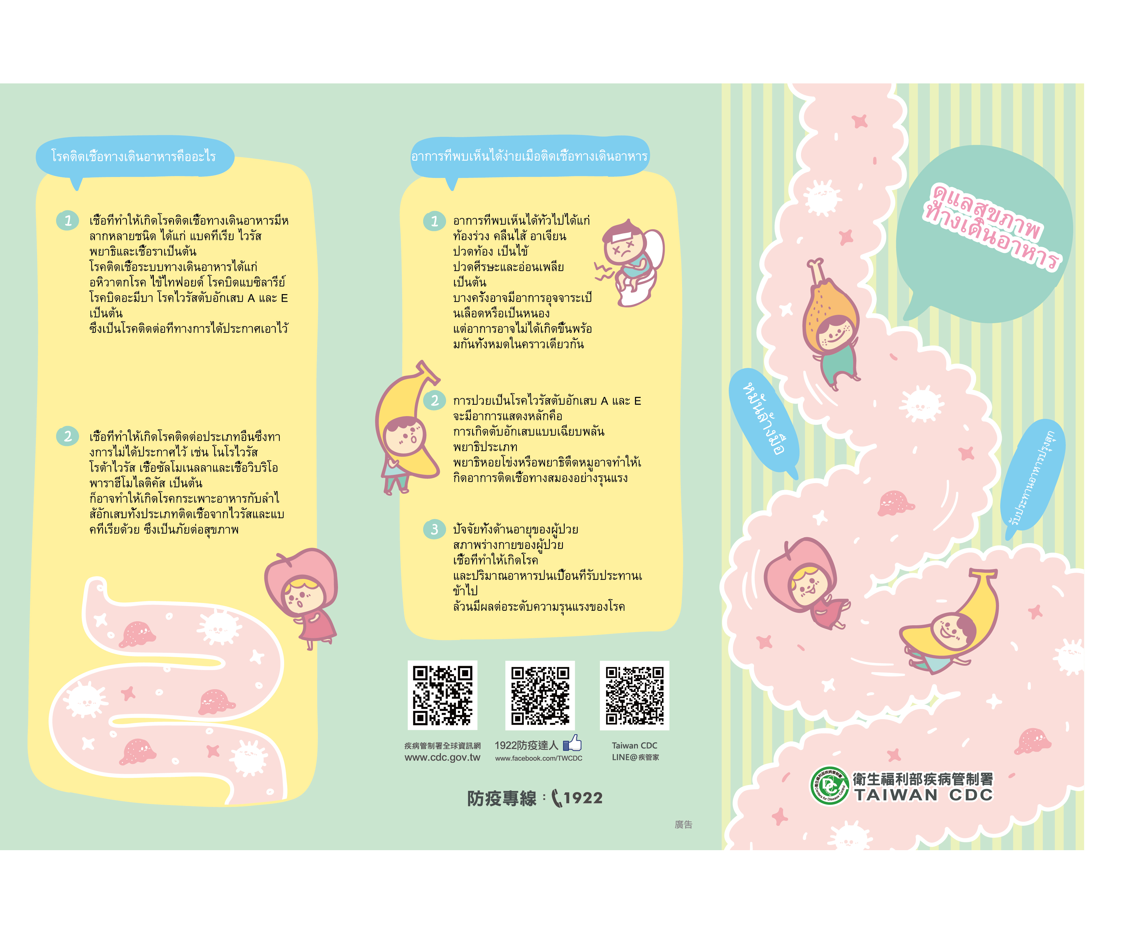 詳如附件【คลิก】ดูแลสุขภาพทางเดินอาหาร（หน้า 1）腸保健康（泰文）.jpg